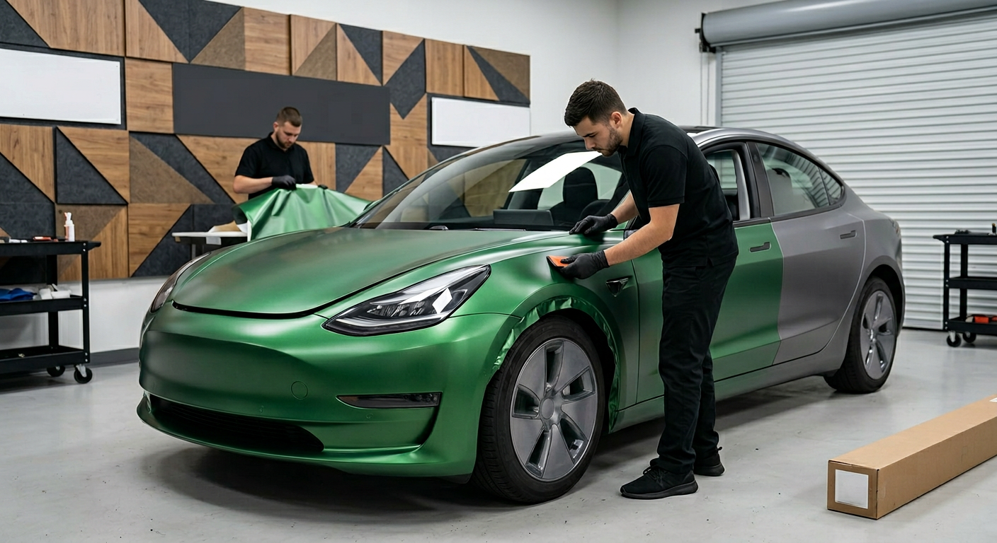 Tesla Vinyl Wrap vs Paint Job in Davie, FL | 305 Auto Customs
